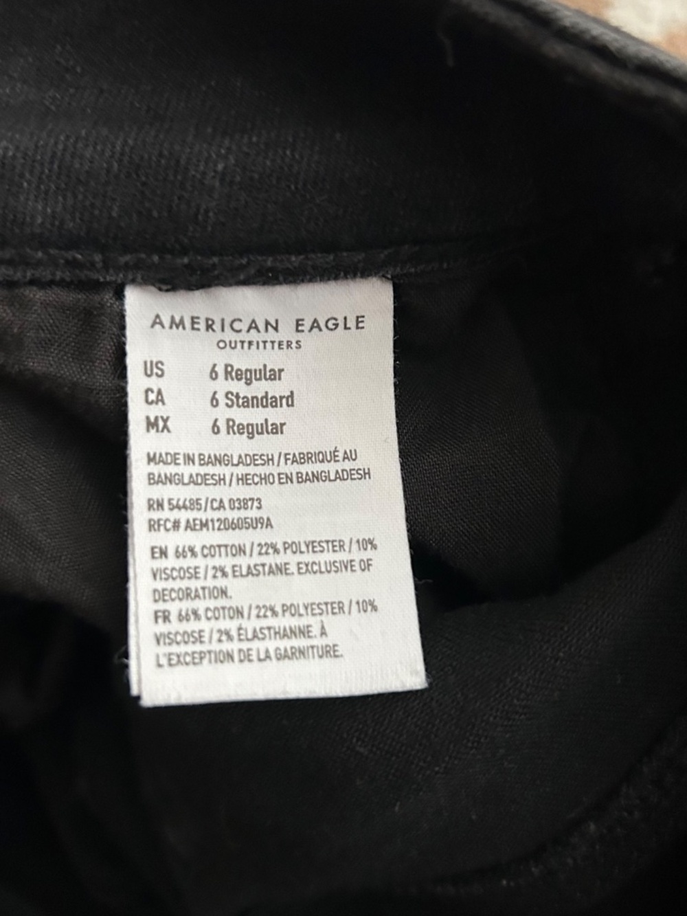 American Eagle Next Level Stretch Womens Black Jegging Jeans Size 6 - Picture 10 of 10